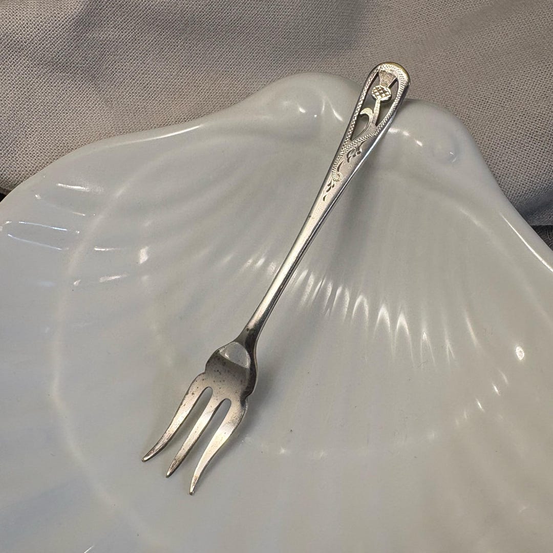 Vintage Scottish Lemon Fork - Thistle Design Cut-out Handle ...