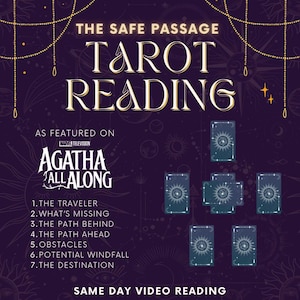 Sichere Passage Tarot-Lesung | Inspiriert von Agatha All Long | Durch Herausforderungen meistern & Klarheit finden | Mystische Führung
