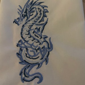 Tea Towel, Kitchen, Dragon themed tea towel, Blue