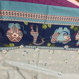 Elephant Pillow case, Elephant, Giraffe, zebra, fun, blue, standard size, cotton, handmade image 2