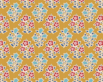 Farm Flowers Mustard, Tilda Fabric, Jubilee,  TIL110098