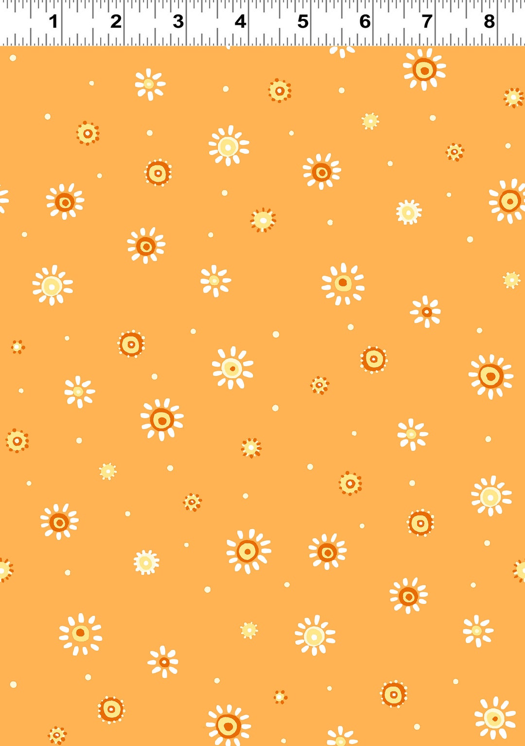 Sunburst Dot Fabric, Sunburst Orange by Susy Bee, Clothworks, Orange