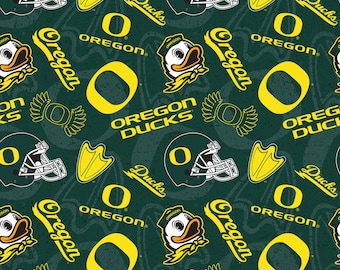 Oregon Ducks Fabric, NCAA, University of Oregon, Tone on Tone