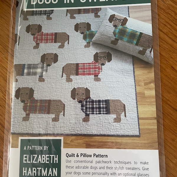 Dogs in Sweater Quilt Kit Etsy