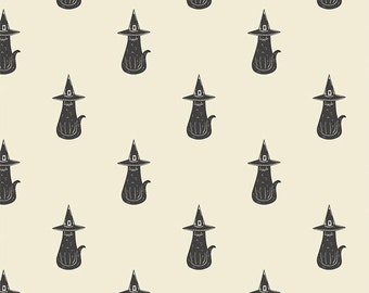 Witch Fabric, Purrrfectly Witchy, Spooky and Witchy, by Art Gallery Fabric, SNS13052