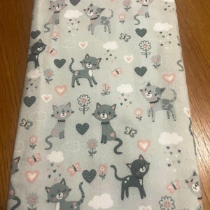 Kitten Baby Blanket, Kittens and Butterflies Theme, gift