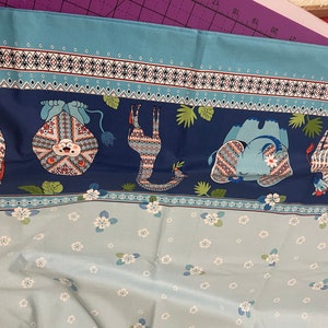 Elephant Pillow case, Elephant, Giraffe, zebra, fun, blue, standard size, cotton, handmade image 3