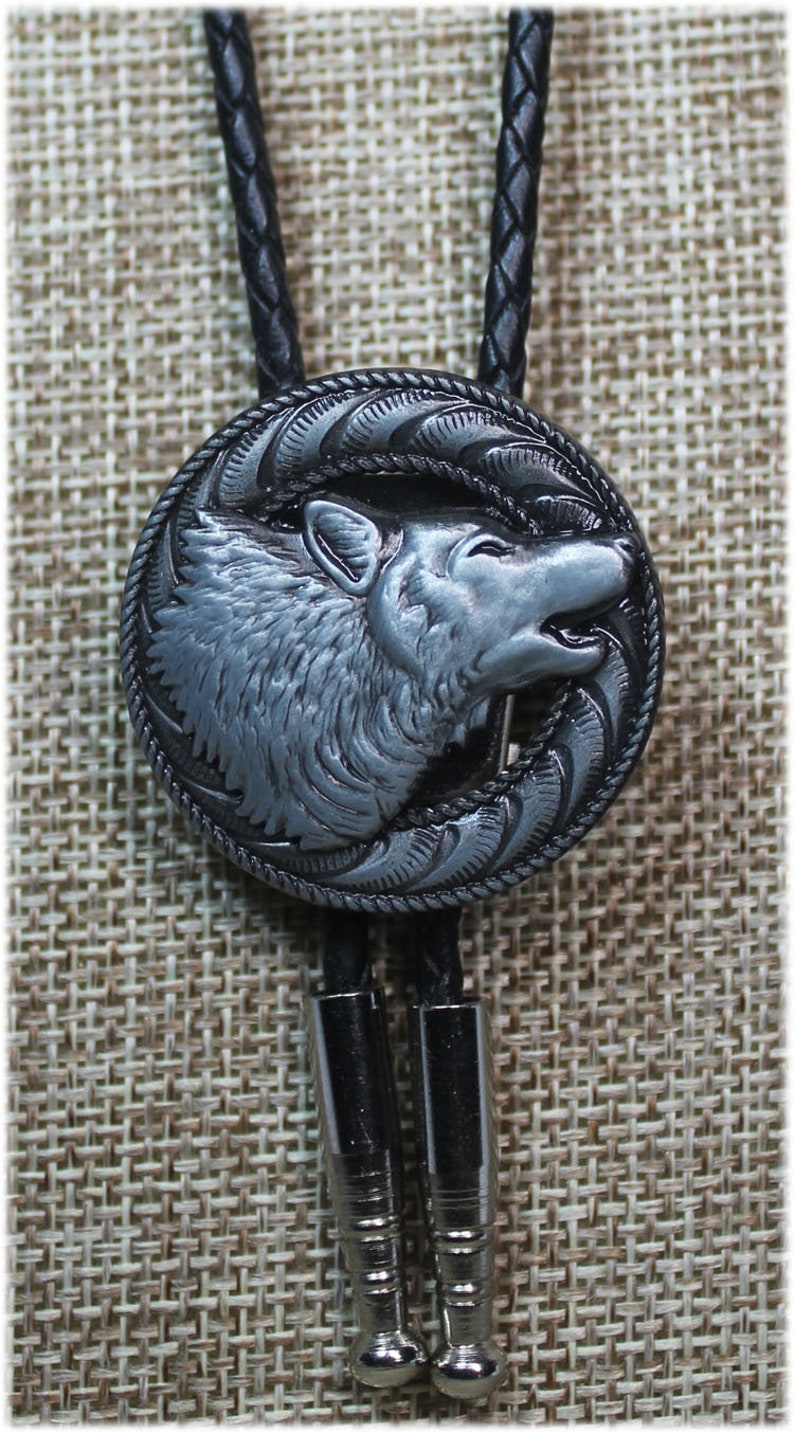 Howling Wolf Bolo Tie Etsy - image 0