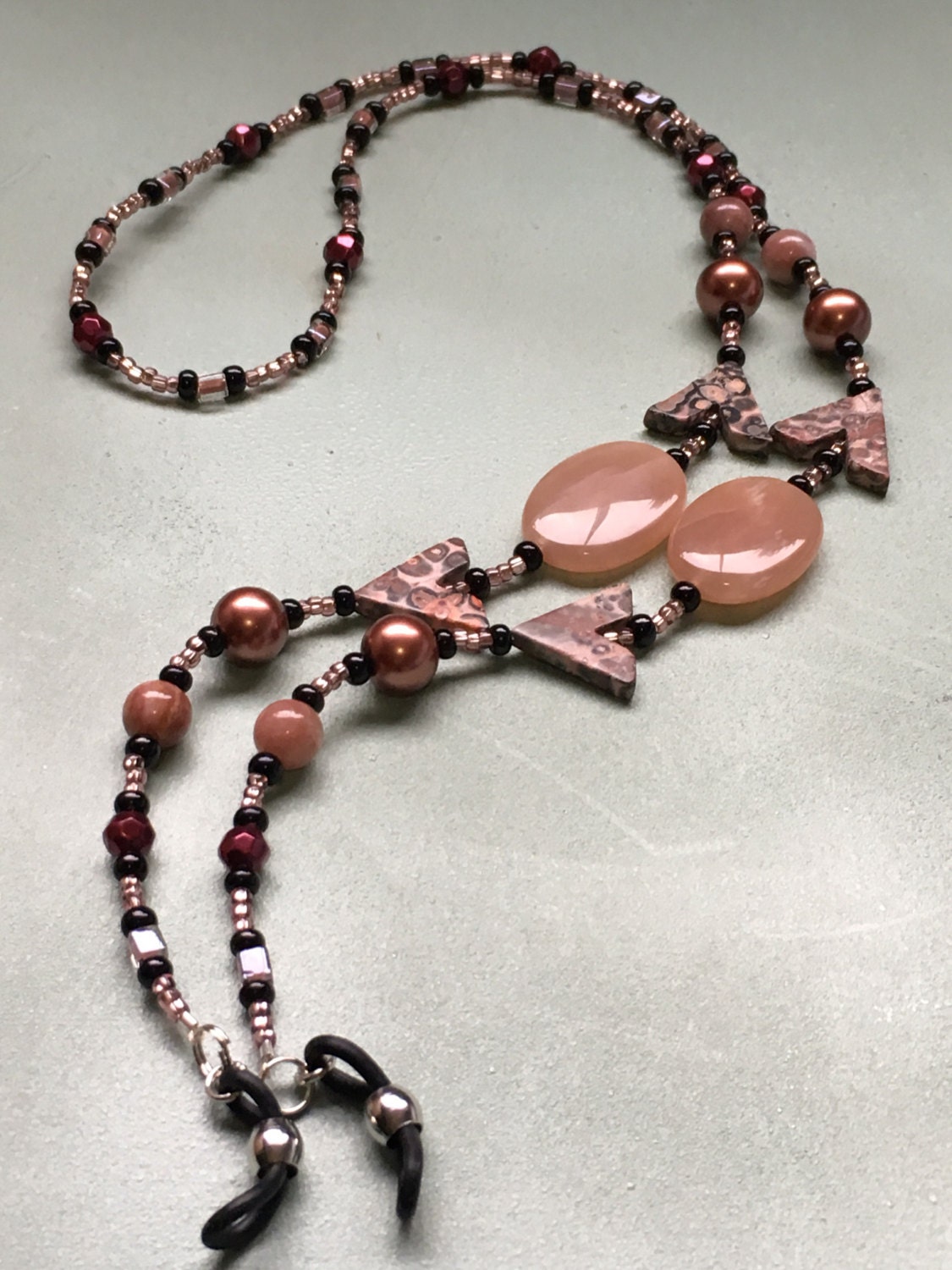 Beaded eyeglass chain eyeglass holder handmade eyewear Etsy