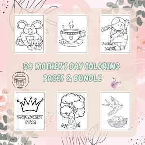 Mother&#39;s Day Coloring Pages for Kids, Mother&#39;s day coloring book, Coloring book, Coloring Pages, coloring bundles, coloring pages for kids