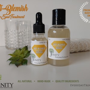 Anti-Blemish Acne Spot Treatment // All Natural // Chemical Free / Zit Eraser // Take Charge of your face // Essential Oil Power // Tea Tree