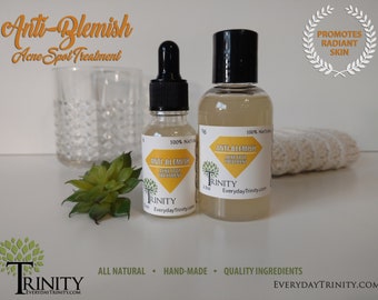 Tratamento anti-manchas para manchas de acne // Totalmente natural // Livre de produtos químicos / Borracha de espinhas // Assuma o controle do seu rosto // Poder do óleo essencial // Árvore do chá