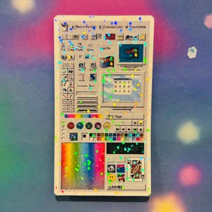 Pegatina de pintura de Microsoft Y2k