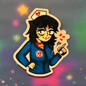 Pegatina de la enfermera Anya que se enjuaga la boca / Juego de enjuague bucal / Anya