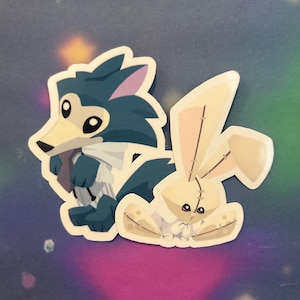Y2K animal j x Beastars Sticker 2er Set | Web-Spiel | Haru & Legoshi