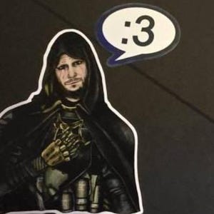 Y2K emoticon Colon 3 holographic sticker SET OF 2 image 12