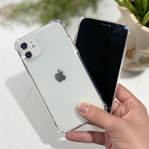 Funda transparente para iPhone 11, 12 Pro Max, 13, 14, 15, 17, XR, XS, X, 8, 7 Plus, bonita funda a prueba de golpes con esquinas protectoras transparentes