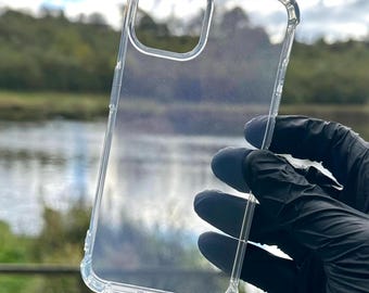 Funda transparente para iPhone 17, 16, 15, Pro Max, 14 Plus, 13, 12, 11, XR, XS, 8, 7, con esquinas a prueba de golpes y antiamarilleo.