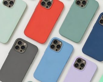 Silicone Case For iPhone 11, iPhone 12 Pro, iPhone XR, iPhone SE 2020, iPhone XS X, 8 7 Plus Matte Coloured Pretty Phone Cover For Men Women