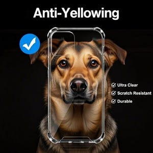 Genomskinligt telefonskal för iPhone 17, iPhone 16, 15 Pro Max 14 Plus 13 12 11 XR XS 8 7 Transparent skal med stötsäkra hörn och anti-gulning bild 3