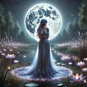 Radiant Flora Divinities – 5-Piece Clipart Bundle | Mythical Botanica-Themed Celestial Goddess Art for Fantasy Design