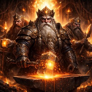 Dwarven Kings Art Print – Molten Forge Fantasy Decor (Digital Download)