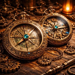 Decoración de pared imprimible en 3D con brújula celestial Steampunk para creadores y coleccionistas