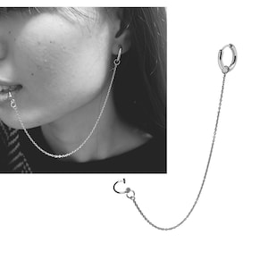 Chain Piercing Without HOLE CHAIN EARRING Fake fake earring Lip Ear Cuff