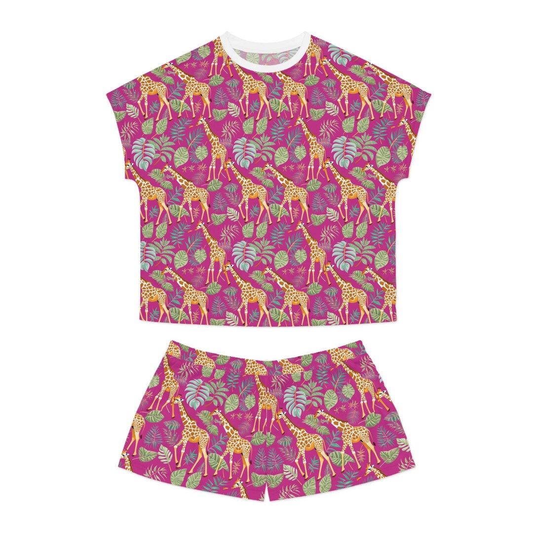 Giraffe 2 Piece Pajama Set Cute and Cozy Sleepwear for Giraffe Lover - Etsy