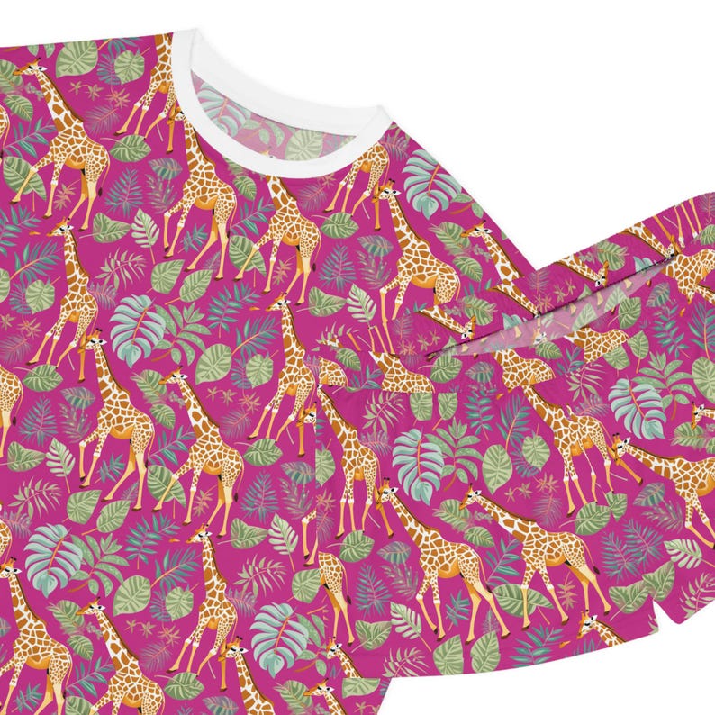 Giraffe 2 Piece Pajama Set Cute and Cozy Sleepwear for Giraffe Lover - Etsy