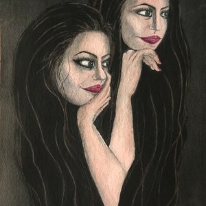 A Fine Art Print Done On Watercolor Paper ShowingTwo | Etsy