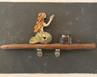 Handmade Shelf Natural Found Driftwood Artistry Of Mother Nature Used For Candles, Birds, Artwork, Special Finds by Janet Dosenberry