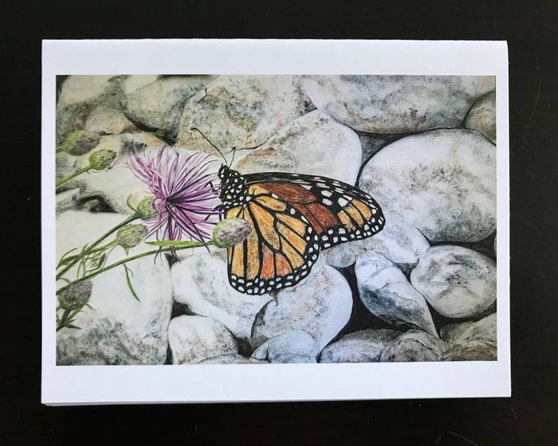 Watercolor Monarch Butterfly Note Cards, Mackinac Island, Set of 6 - Etsy