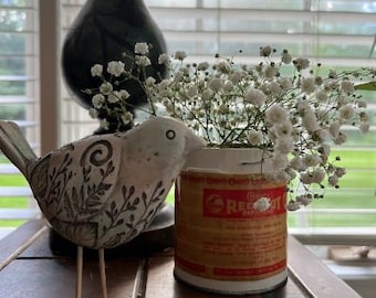 Old Vintage Collectible Tin with lid from the 40's That Was  Once Held Red Hot Ointment Used for Athletes for Cold Weather Sports