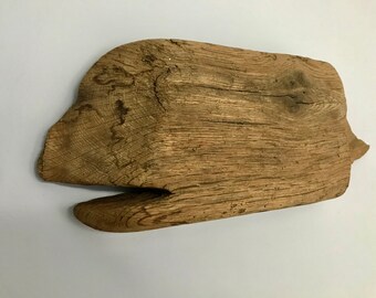Natural Found Driftwood Artistry of Mother Nature’s Whale Art Shape Use as Wall Art or as a Shelf For Fun Finds by Janet Dosenberry