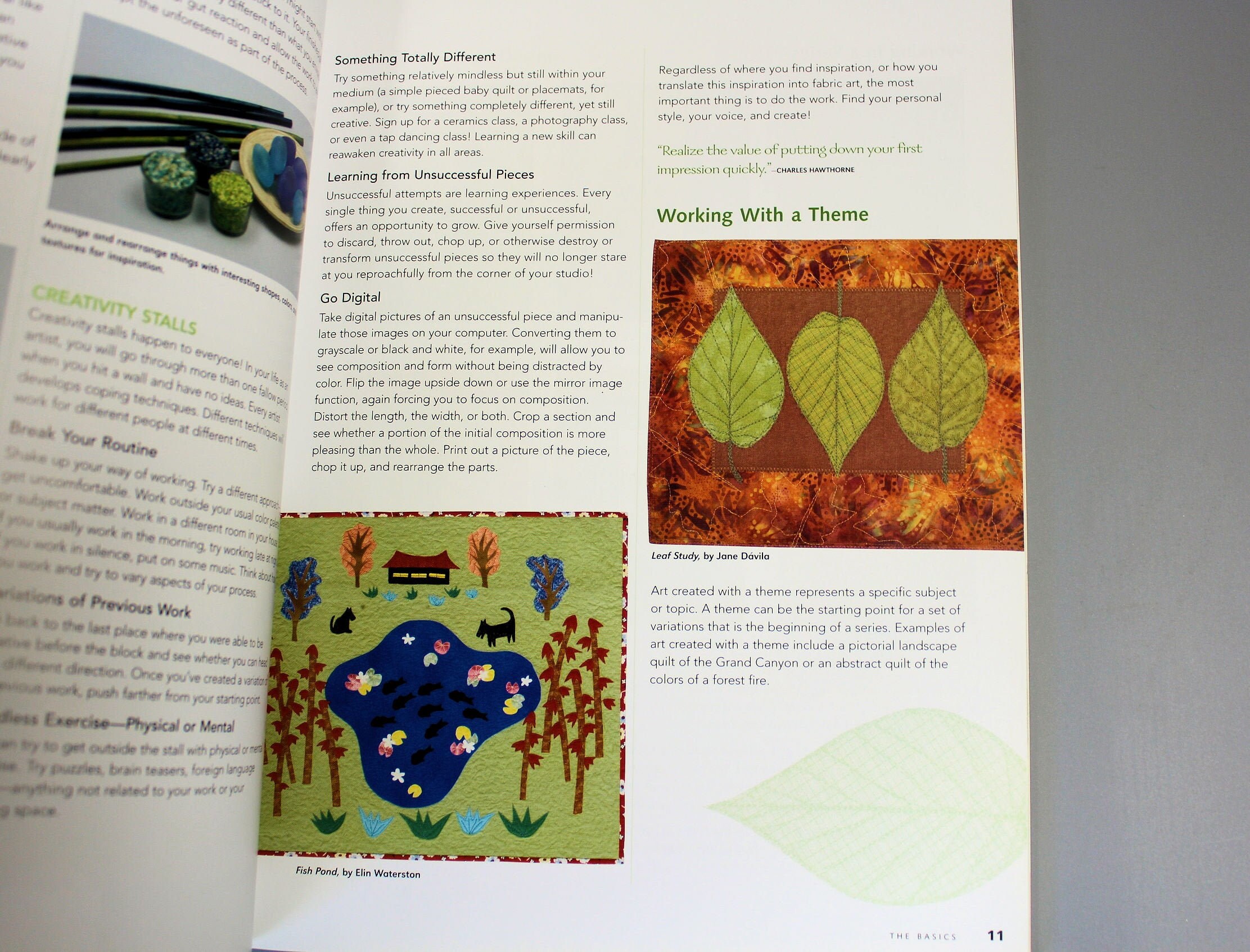 Art Quilt Workbook by Jane Davila and Elin Waterston 2007 Etsy