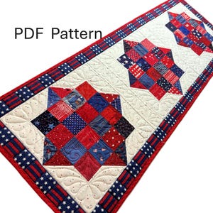 Easy Scrappy Abundance PDF Table Runner Quilt Pattern: Beginner-Friendly