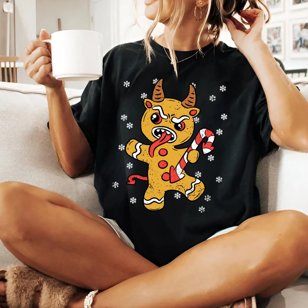 Gingerbread Man Krampus Christmas PNG Naughty Holiday Demon Cookie ...