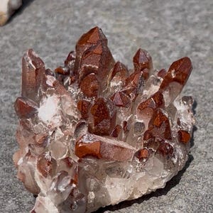 RARE Orange River Quartz Crystal Clusters, Red Quartz from Orange River, South Africa