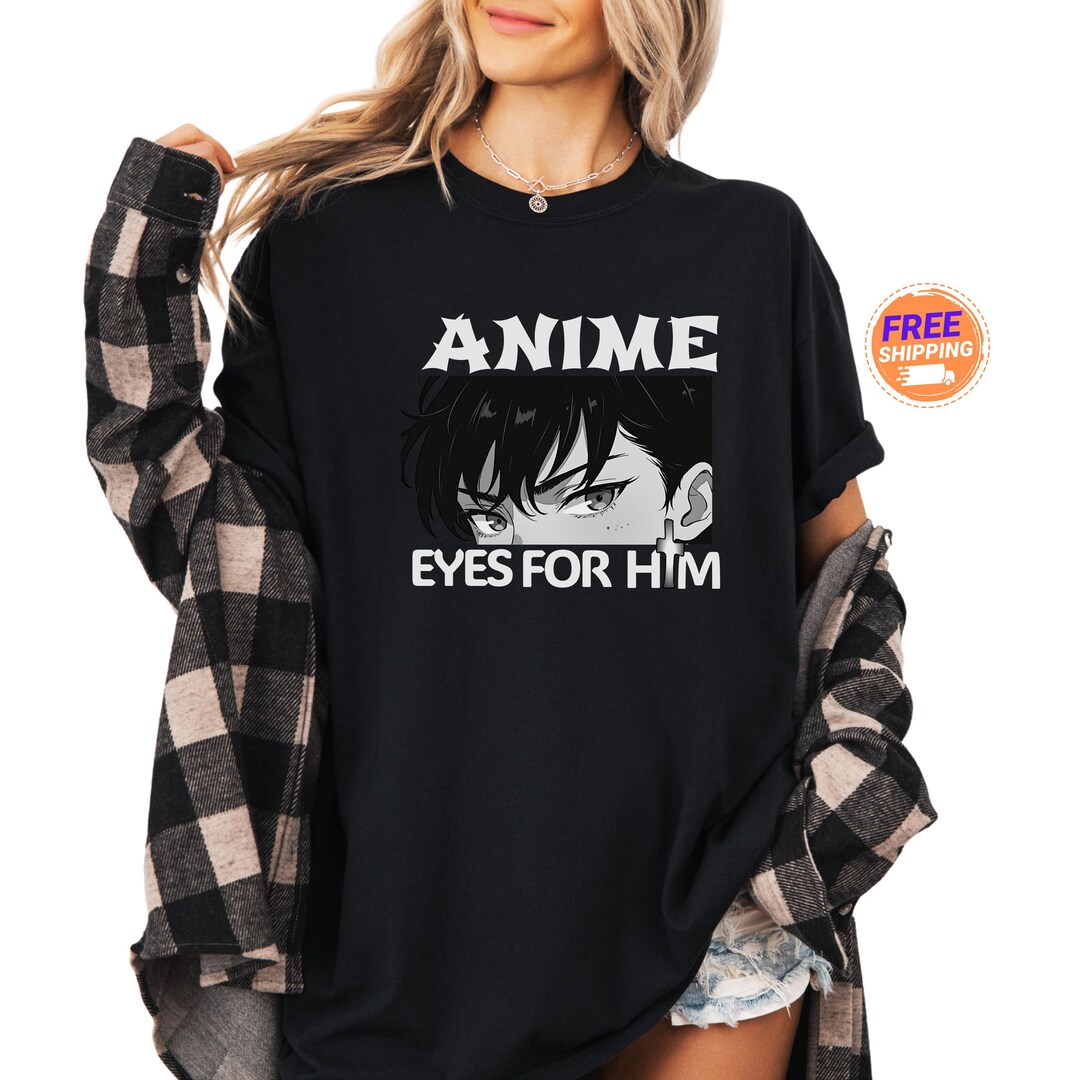 Anime Eyes T-shirt: Manga Style, Black and White Design - Etsy