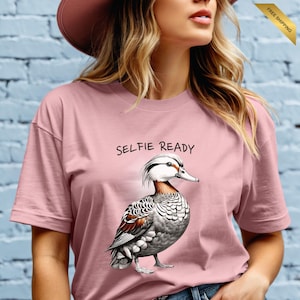 Bella Canvas Duck Selfie Unisex Tee, Bird Lover Gift, Funny Animal Shirt, Bird Shirt, Ducks Unlimited Shirt, Bird Watcher Shirt, Bird Shirt