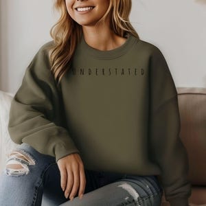 Minimalist Long Sleeve Sweatshirt: Unisex Heavy Blend Crewneck