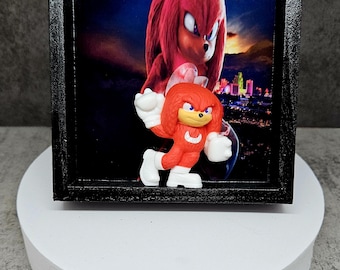 Knuckles Shadowbox: Sonic the Hedgehog Figure Display (5x5")