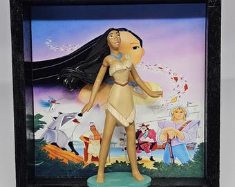 Figura de Pocahontas en Shadowbox, coleccionable de Disney (5x5")