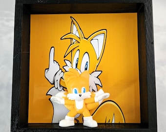 Tails Shadowbox: Sonic the Hedgehog-figuurdisplay (5 x 5")