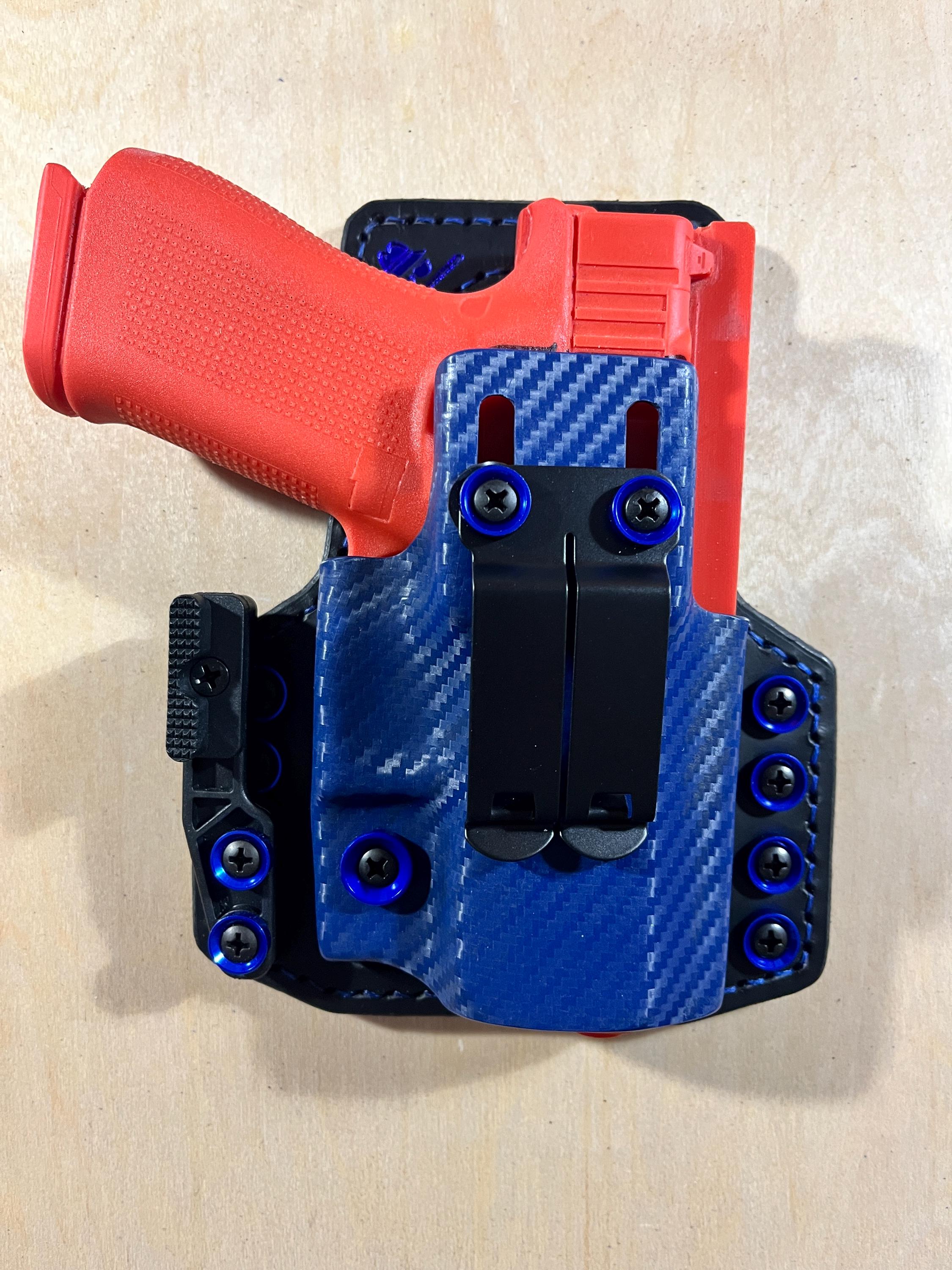 Glock 43X MOS 9mm Hybrid Leather and Carbon Fiber Holstex Optics-ready ...