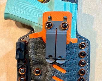 Fondina appendice IWB/OWB Holstex a doppio strato compatta ibrida CZ Shadow 2, predisposta per ottica, con Modwing/artiglio (per destrorsi)