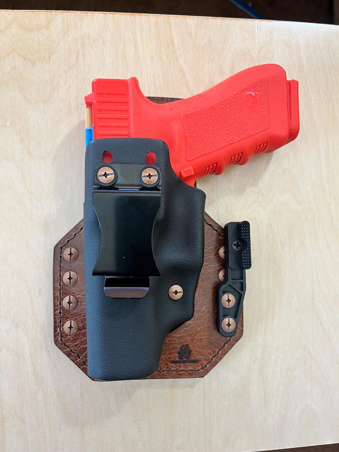 Modwing Holster Glock 17/22/31 Gen 3 9mm Hybrid Leather and Kydex Optics-ready IWB/OWB ...