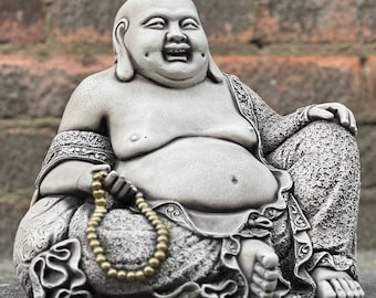 Large funny buddha statue Concrete happy buddha figurine Outdoor chinese buddha sculpture Cement japanese decoration Zen garden ornament