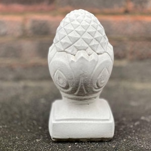 Massive acorn statue Concrete acorn decoration Stone white ball figurine Outdoor sphere ornament Modern sculpture Acorn lover gift Yard art